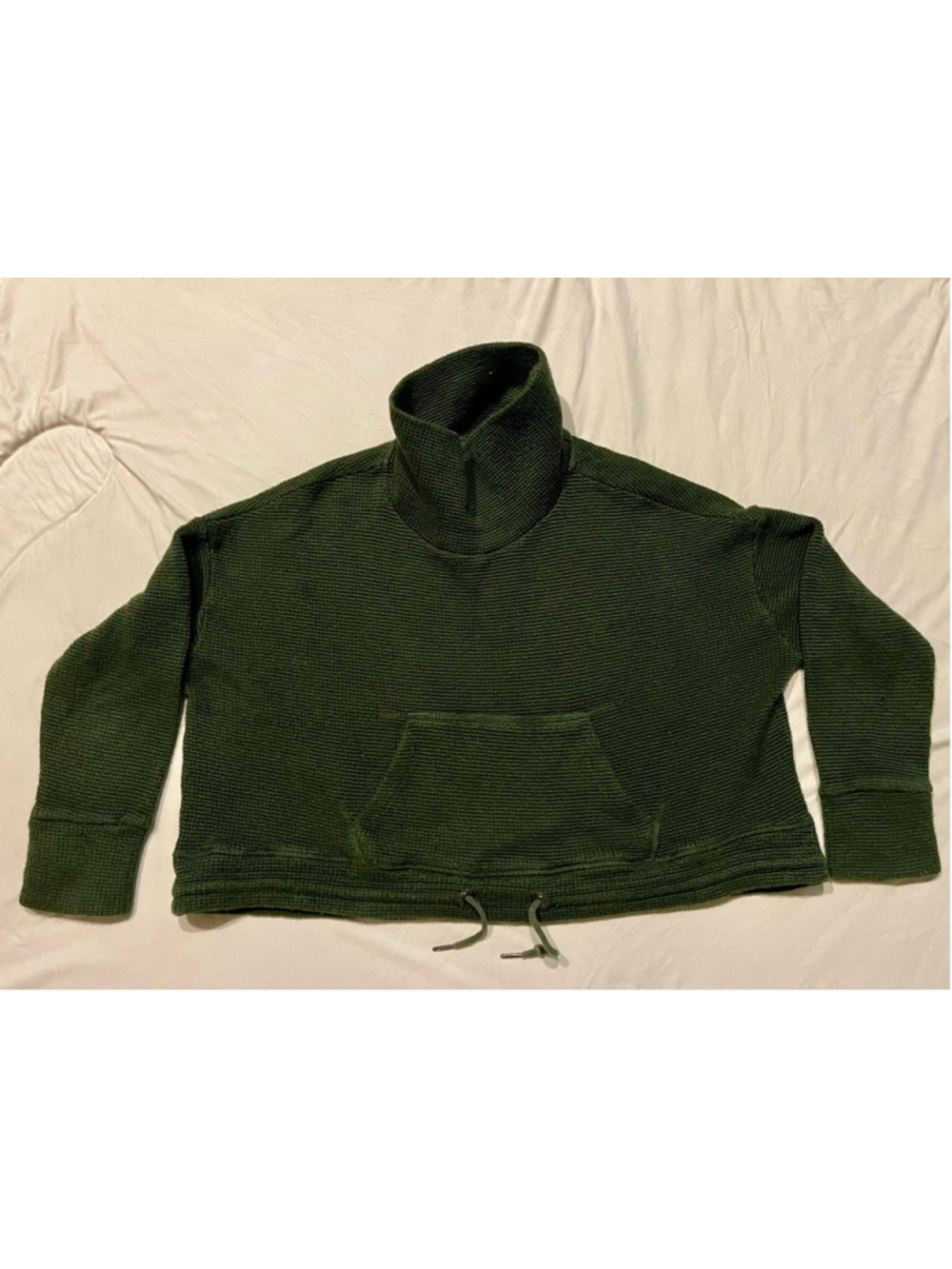 Sweaty Betty Cowl Neck Cropped Waffle Sweater, Size XXL, EUC